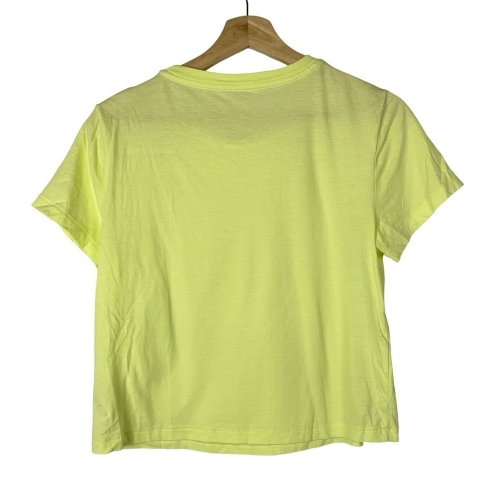 Universal Thread Neon Yellow Shrunken Crop Boxy T-Shirt S - Picture 3 of 5